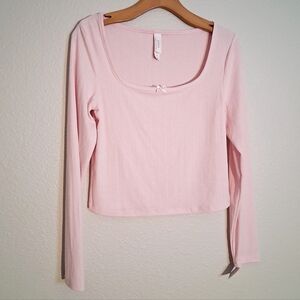 NWT Auden Sleepwear Pink Long Sleeve Shirt